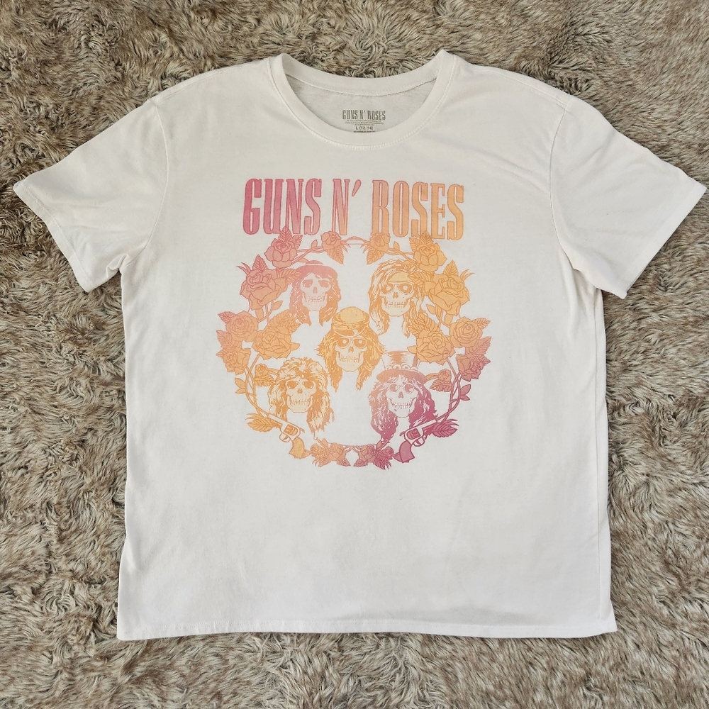 Guns N Roses‎ Bravado Merchandising White T-shirt Women's Size Large